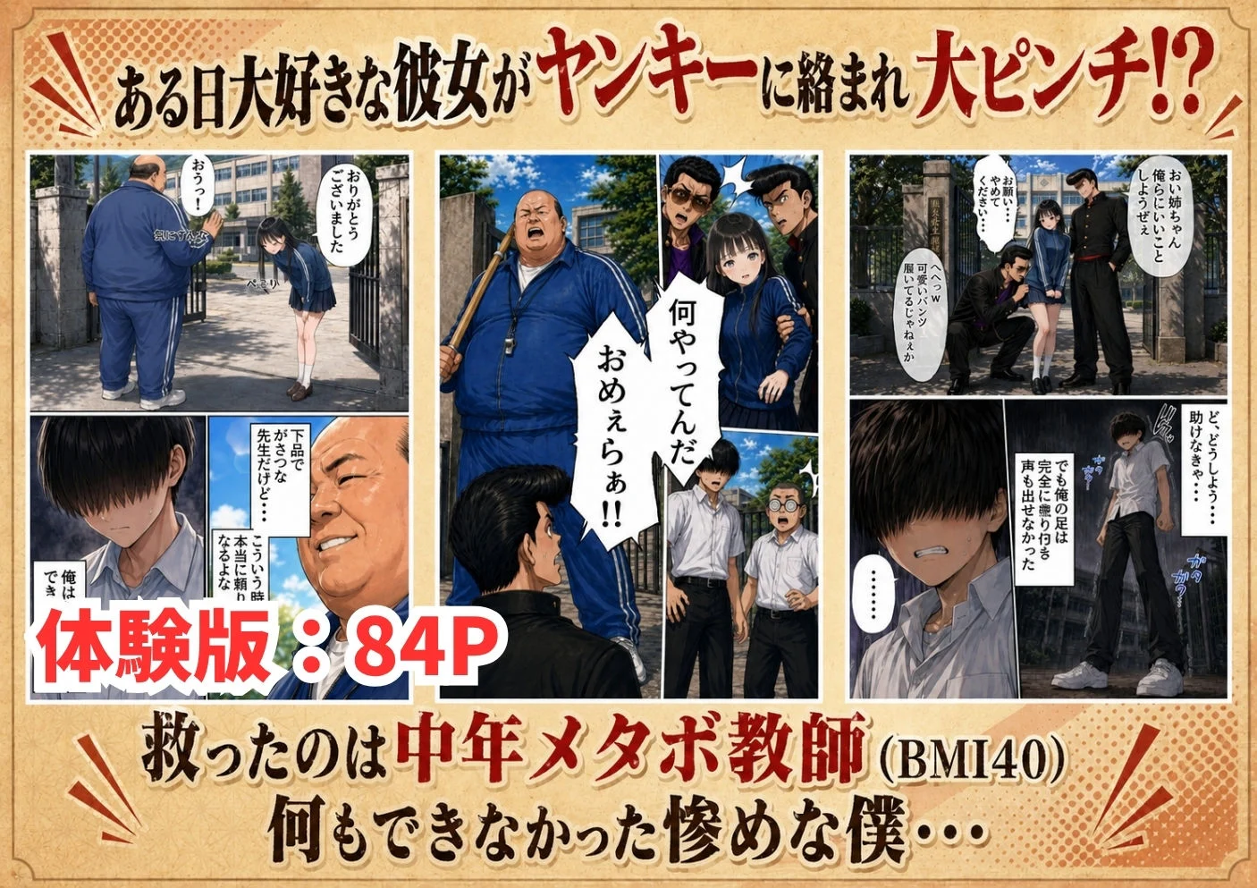 【昭和編】想いを寄せていたクラスメイトが中年メタボ教師（BMI40）と肉体関係だった件 画像3