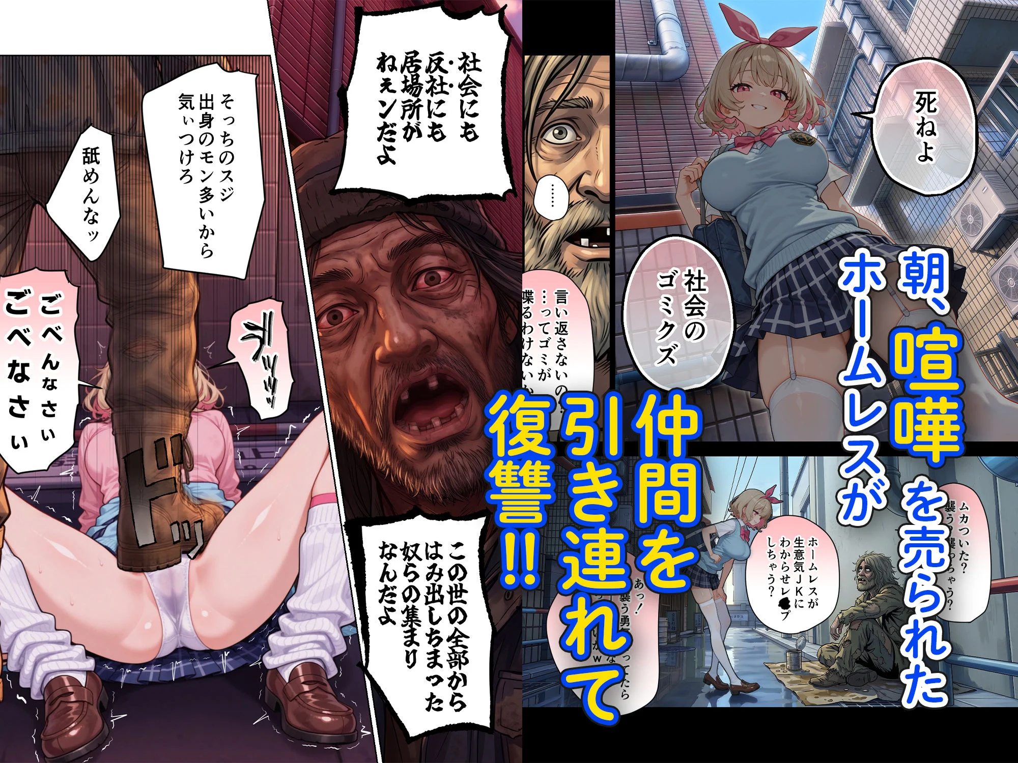 キモおじ⇔JK入れ替わり【4】ホームレス輪●地獄 画像4
