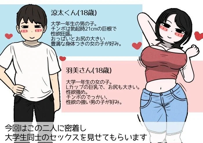 学生カップルのセックスと妊娠 - 気持ちよすぎて赤ちゃんができちゃった涼太くん（18歳）と羽美さん（18歳） 画像1